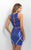 Blush - C352 Geometrical Patterned Two-Piece Metallic Dress In Blue