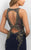 Blush - C360 Sheer and Beaded Cocktail Dress In Blue and Gold