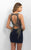 Blush - C360 Sheer and Beaded Cocktail Dress In Blue and Gold