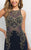 Blush - C360 Sheer and Beaded Cocktail Dress In Blue and Gold