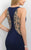 Blush - C363 Sheer Beaded Cocktail Dress In Blue