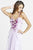 Blush - P001 Bejeweled Chiffon Evening Gown In Purple