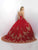 Blush - Q176 Embroidered Sweetheart Ballgown In Red and Gold