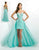 Blush - X137 Fitted Crystal Beaded Sweetheart High-Low Dress In Green