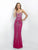 Blush - X321 Ornate Strapless Sheath Gown In Pink