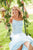 Sherri Hill - 52338 Sexy Open Back Foliage Motif Fitted Dress In Blue