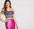 Ellie Wilde - EW118038 Embroidered Off Shoulder Two-Piece Gown In Pink and Multi-Color
