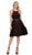 Poly USA - 8310 Sleeveless Halter Knee Length Pleated A-line Dress