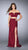 La Femme - Charming Off the Shoulder Two-piece Jersey Dress 23963 in Red