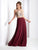 Clarisse Prom - 3529 Halter Metallic Lace Long Prom Dress in Red and Multi-Color