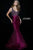 47998 Beaded V-neck Mikado Mermaid Dress
