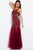JVN55771 Embellished Scoop Trumpet Dress