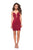La Femme - 26638 Sexy Strappy Back Short Cocktail Dress in Red