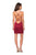 La Femme - 26638 Sexy Strappy Back Short Cocktail Dress in Red