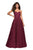 La Femme - 27063 Strapless Sweetheart Neck Metallic Lace A-Line Gown In Red