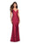 La Femme - 27501 Ruched Sweetheart Jersey Trumpet Dress In Red