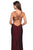 La Femme - Strappy Open Back Plunging Sweetheart Dress 27512 - 1 pc Burgundy In Size 00 Available