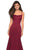La Femme - 27524 Modified Scoop Jersey Trumpet Dress In Red