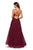 La Femme - 27441 Floral Embellished Sweetheart Tulle Ballgown In Red