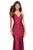 La Femme - 27501 Ruched Sweetheart Jersey Trumpet Dress In Red