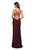 La Femme - Strappy Open Back Plunging Sweetheart Dress 27512 - 1 pc Burgundy In Size 00 Available