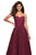 La Femme - 27063 Strapless Sweetheart Neck Metallic Lace A-Line Gown In Red