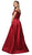 Nox Anabel - C007 Sleek Off Shoulder Mikado A-Line Gown In Red