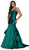 Nox Anabel - C034P Sweetheart Mikado Mermaid Dress With Train In Green