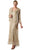 Soulmates - C1068 Beaded Silk Lace Collar Jacket with Godet Dress Set