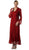 Soulmates - C1068 Beaded Silk Lace Collar Jacket with Godet Dress Set