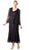 Soulmates - C1068 Beaded Silk Lace Collar Jacket with Godet Dress Set