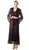 Soulmates - C1068 Beaded Silk Lace Collar Jacket with Godet Dress Set