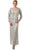 Soulmates - C12016 Beaded Hand Crochet Bolero Jacket Dress Set in Silver