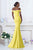Janique C1456 - Off Shoulder Mermaid Silhouette Gown In Yellow