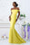 Janique C1456 - Off Shoulder Mermaid Silhouette Gown In Yellow