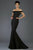 Janique - Off Shoulder Mermaid Silhouette Gown C1456 In Black