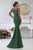 Janique C1463 Beautiful Sleeveless Mermaid Gown in Green