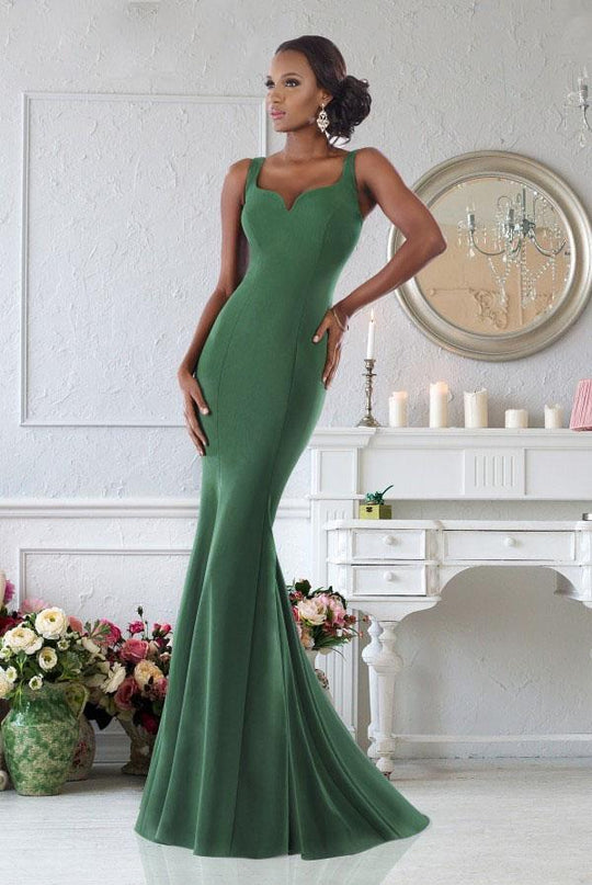 Janique C1463 Beautiful Sleeveless Mermaid Gown in Green