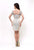 Terani Couture - C1717 Illusion Bateau Neck Sheath Dress in Neutral
