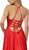 Nox Anabel - C209 Halter Corset Back High Slit Gown In Red
