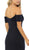 Nox Anabel - C212 Off-Shoulder Trumpet Dress With Slit and Train In Blue