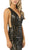 Nox Anabel - C214 Sequined Geo-Motif Trumpet Gown In Black