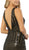Nox Anabel - C214 Sequined Geo-Motif Trumpet Gown In Black