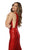 Nox Anabel - C214 Sequined Geo-Motif Trumpet Gown In Red
