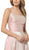 Nox Anabel - C241 Metallic Crisscross Open Back A-Line Gown In Pink