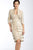 Adrianna Papell - Ruched V Neck Cocktail Dress 81912010 in Neutral