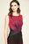 Tadashi Shoji - Remek Sleeveless Jersey Ombre Gown In Red and Black