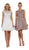 May Queen - MQ1567 Scallop Beaded Lace Applique Cocktail Dress In White and Purple