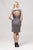 Adrianna Papell - 41861130 Diamond Cutout Pleated Sheath Dress in Smoke