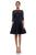 Tadashi Shoji - Illusion Bateau Lace Cocktail Dress In Blue